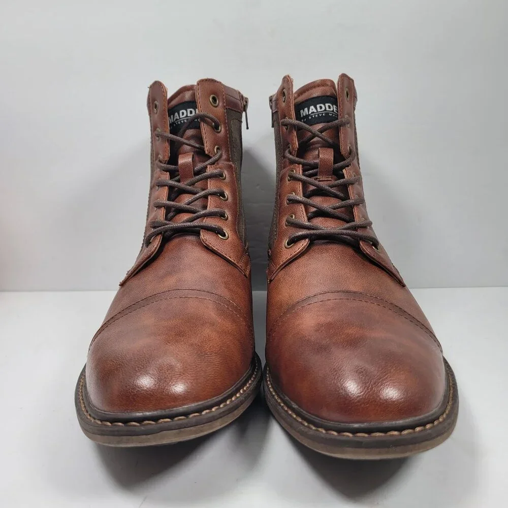 Madden Men's M-Bunsin Brown Combat Boots US Size 11.5 - Picture 3 of 12